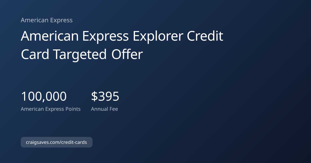 American Express Explorer Credit Card Targeted Offer for Gift Cards | RWRDS